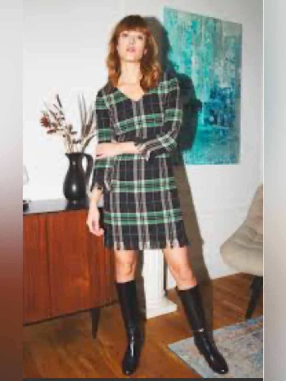 NWT Nathalie Chaize Plaid Dress in Sizes 4 & 6